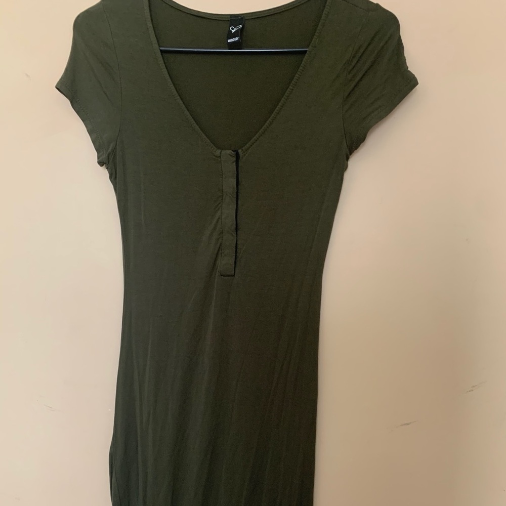 Green Windsor mini dress